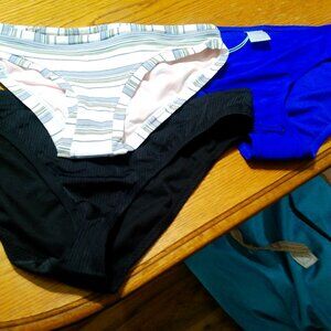 3 PC LOT SWIM BOTTOMS SIZE LARGE